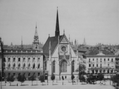 Augustusplatz mit Universitätskirche St. Pauli um 1900